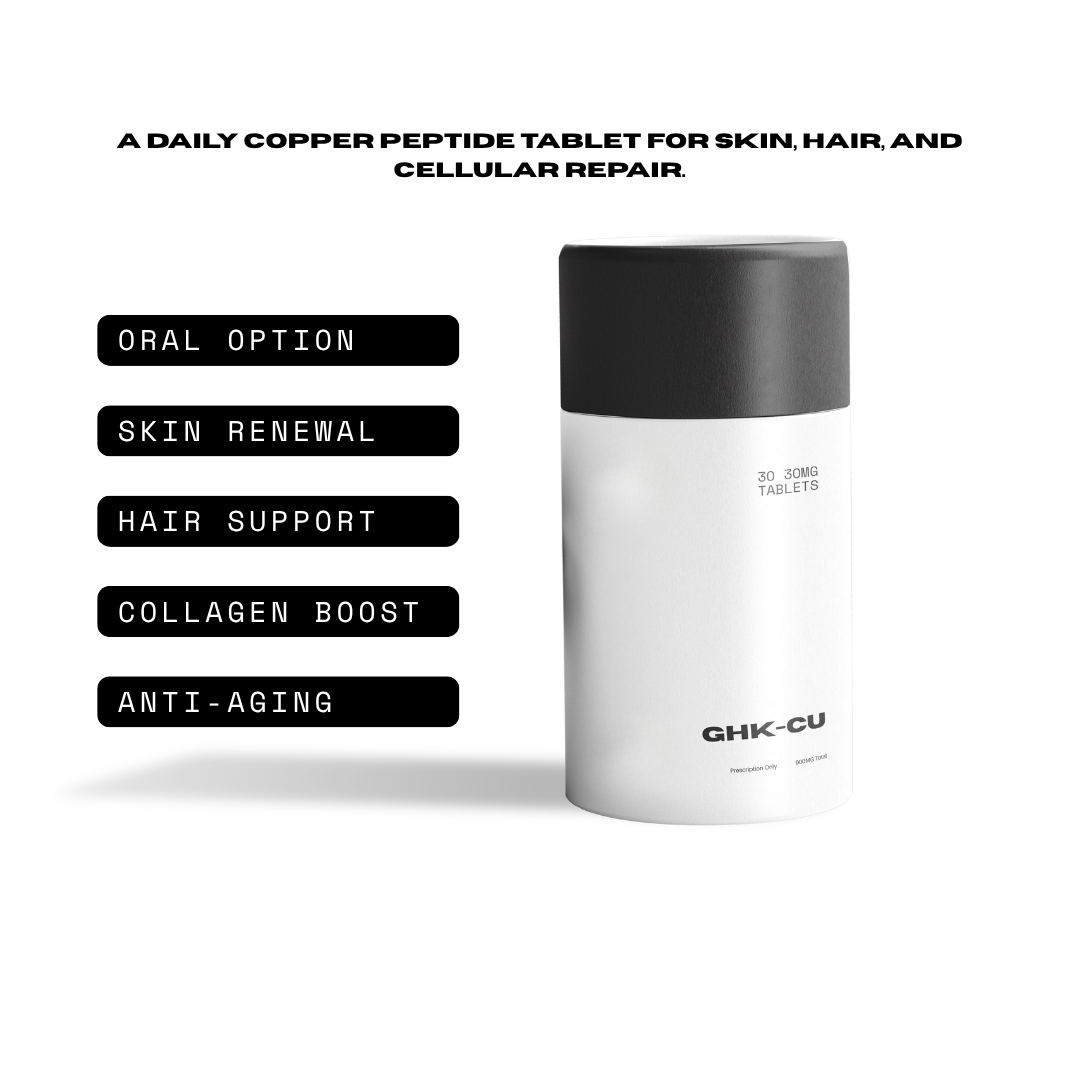 White container with black lid labeled &