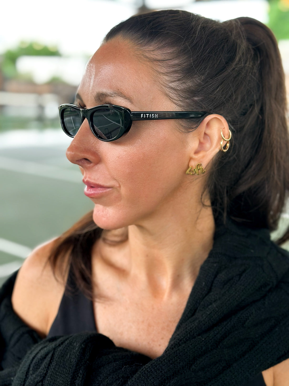 Fitish Black Sunglasses
