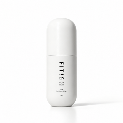 Fitish Hair Plumping Serum 3 oz bottle with capsule-shaped cap on a white background