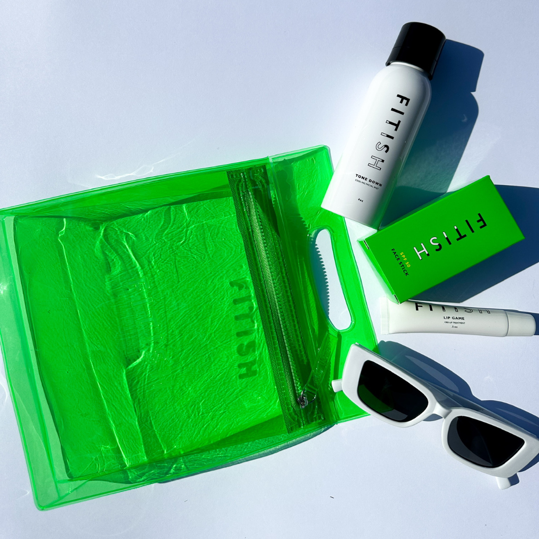 Fitish summer set with green PVC bag