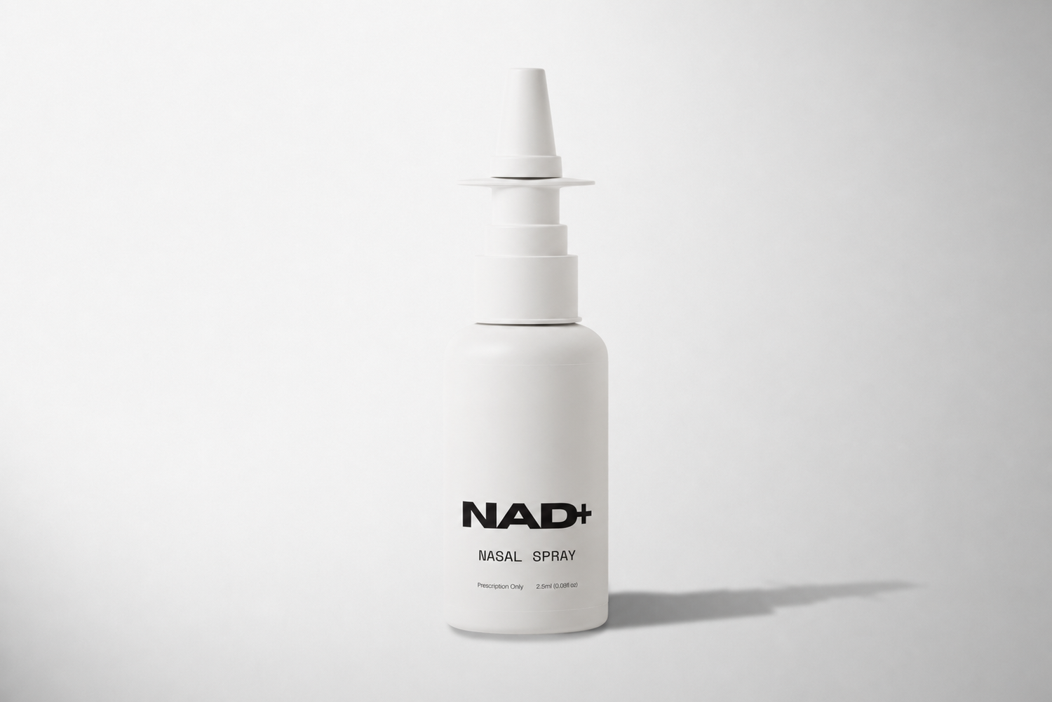 White nasal spray bottle with &