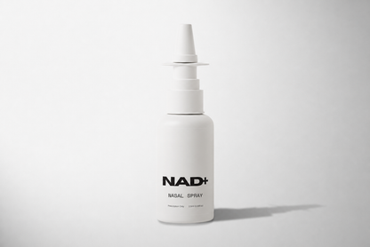 White nasal spray bottle with &